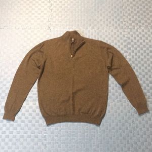 Cashmere sweater, zip neck, small charcoal, Joseph and Lyman